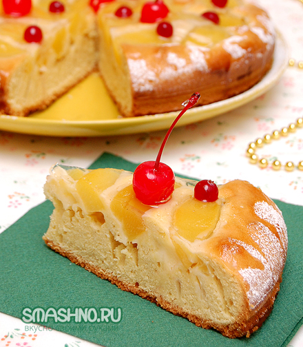 Желе с персиками и вишней